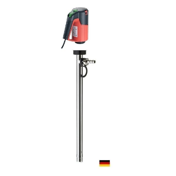 Flux Drum Pump, Stainless Steel, 47" Long, Motor, 120V, 60Hz, 1ph, 500W Power  For food service  3A certified 24-ZORO0214